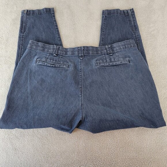 Riders Lee Womens Jeans 18 Plus Capri Zip Fly Dark Blue Denim Wash CAP39E - Picture 5 of 9